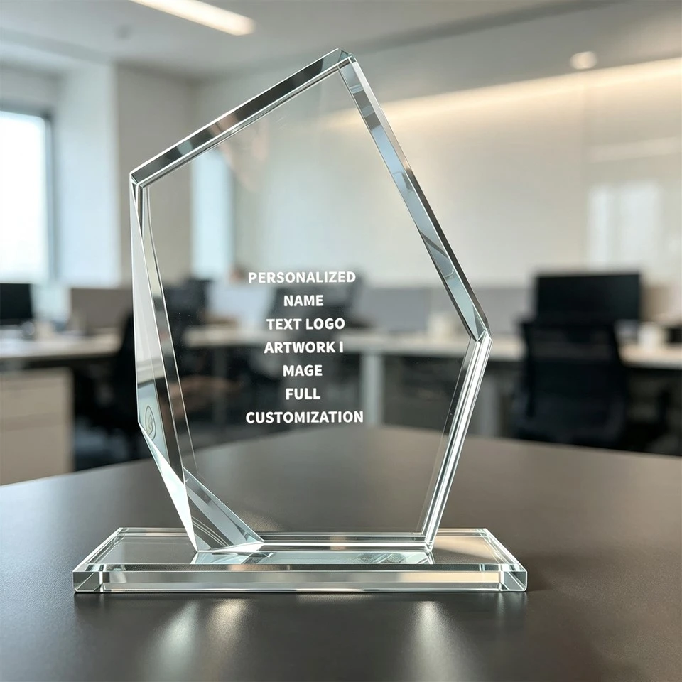 Diamond Peak Clear Base Crystal Plaque