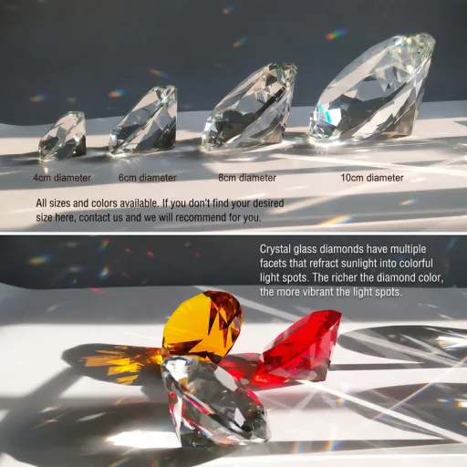 10cm Crystal Glass Diamond